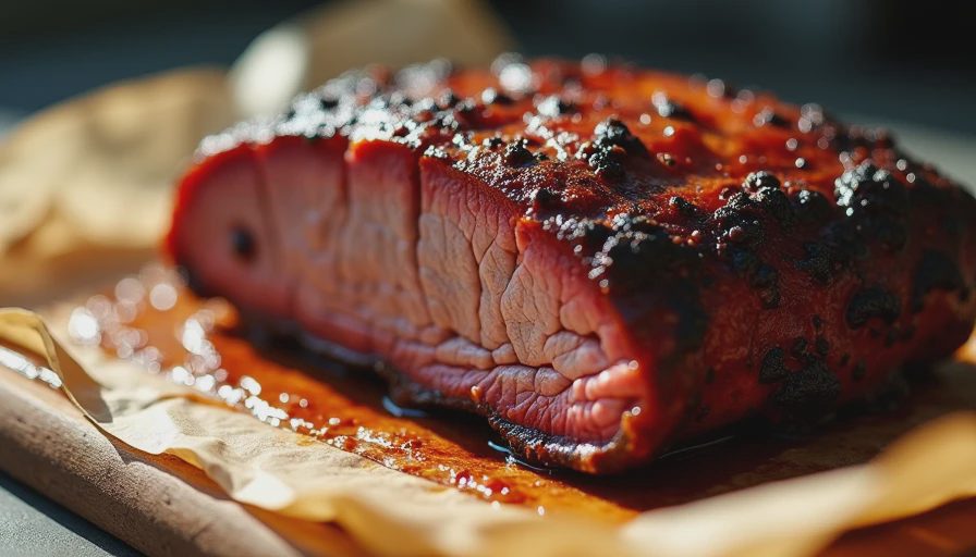 Visual context for smoked brisket