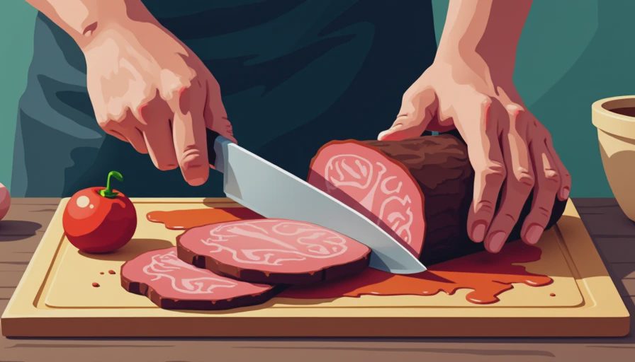 Visual context for beef brisket