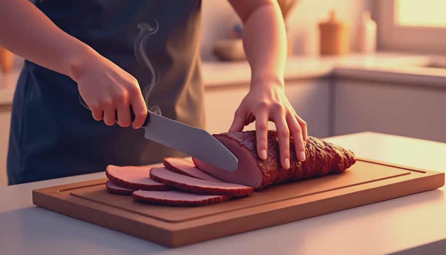 Visual context for smoking brisket
