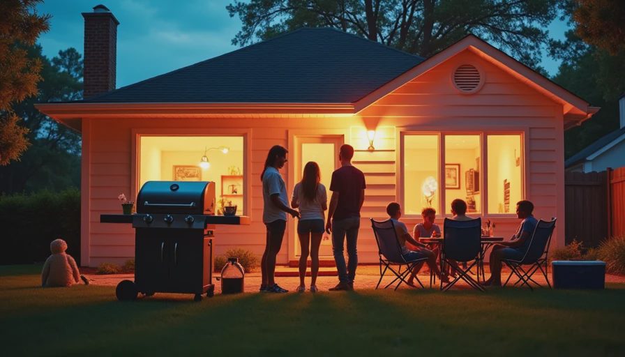 Visual context for bbq grill