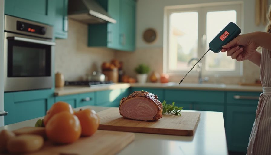 Visual context for pork internal temp